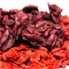Bagas secas e vermelhas do Goji Berry